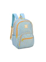 Mochila De Costas Up4you Azul Com Bolinhas Laranja - Luxcel