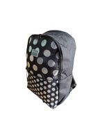 Mochila Juvenil Preta C/ Bolinhas Prata Up4you