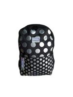 Mochila Juvenil Preta C/ Bolinhas Prata Up4you