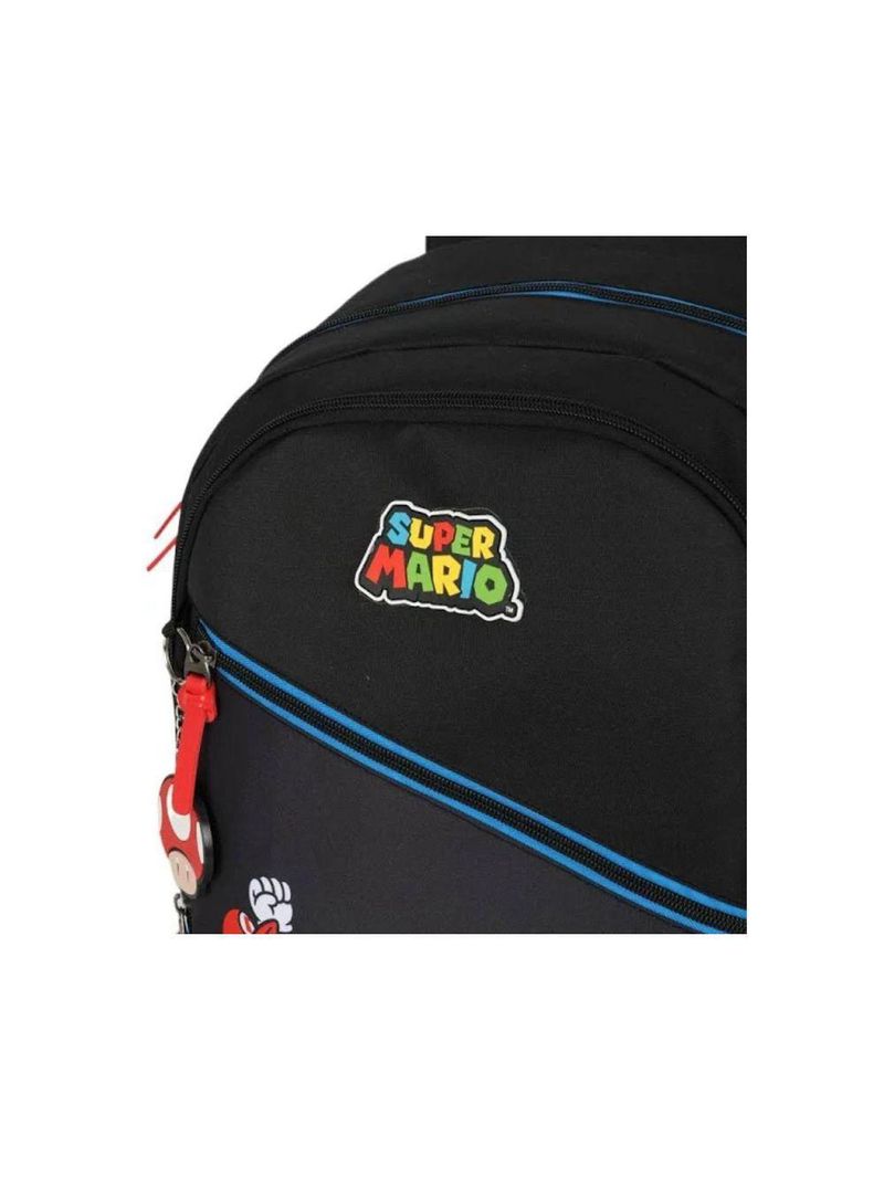 Mochila De Costas Escolar Super Mario Azul Luxcel