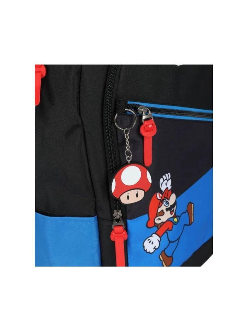 Mochila De Costas Escolar Super Mario Azul Luxcel