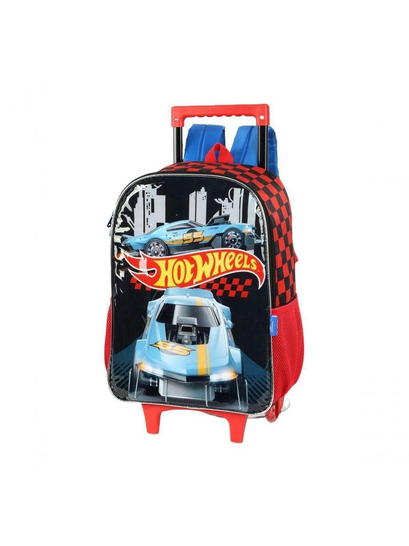 Mochila De Rodinhas Escolar Hot Wheels Ic41512 - Preto