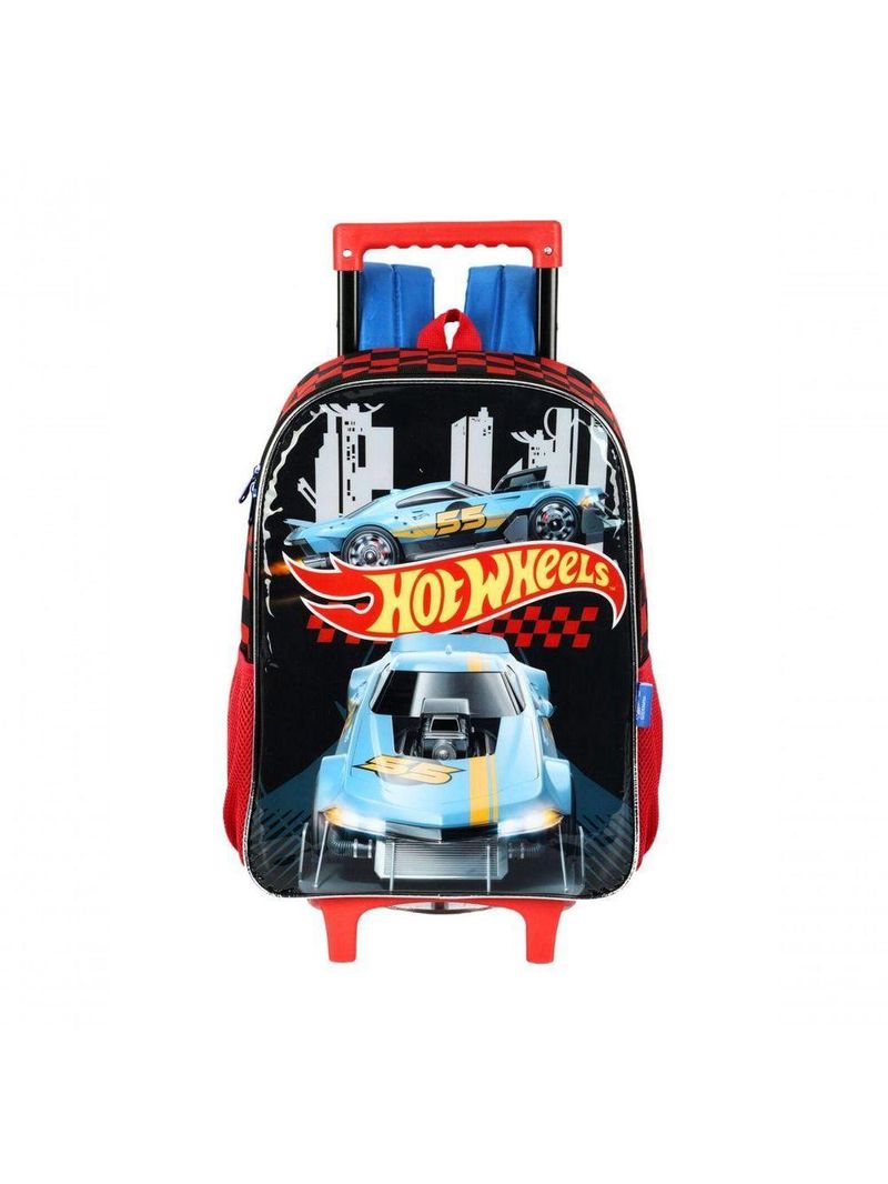 Mochila De Rodinhas Escolar Hot Wheels Ic41512 - Preto