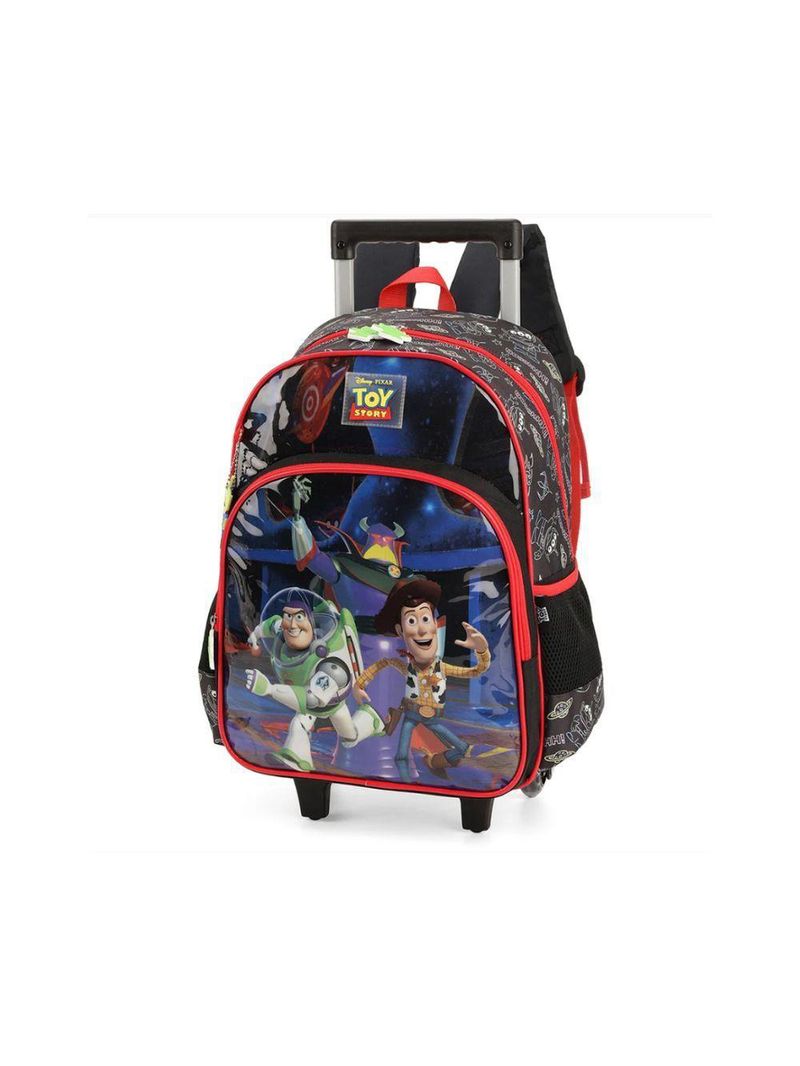 Mochila De Rodinhas Com Alça Luxcel Toy Story Preto