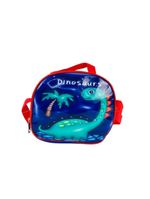 Kit Mochila Infantil Com Rodinhas Meninos Bolsa Escolar Dinossauro + Estojo + Lancheira Térmica Dino