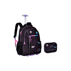 Kit Mochila Escolar Rodinha E Estojo Rafa E Luiz Rl24018