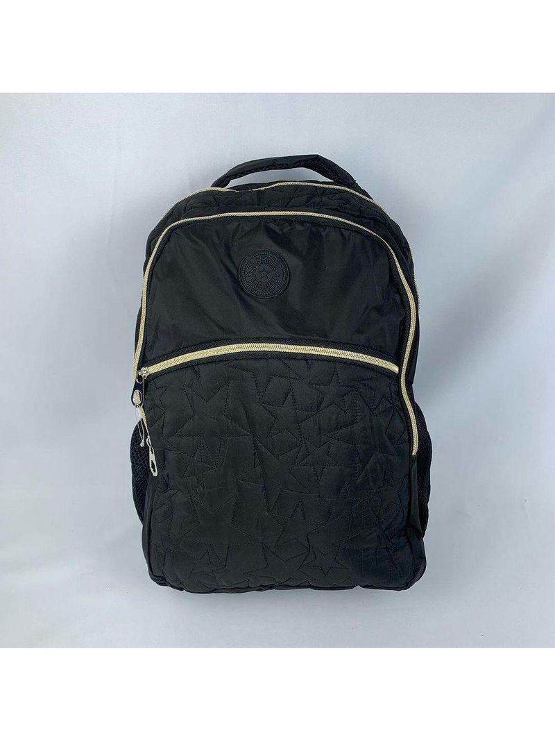 Mochila Escolar Feminina Casual Reforçada Estrela preto