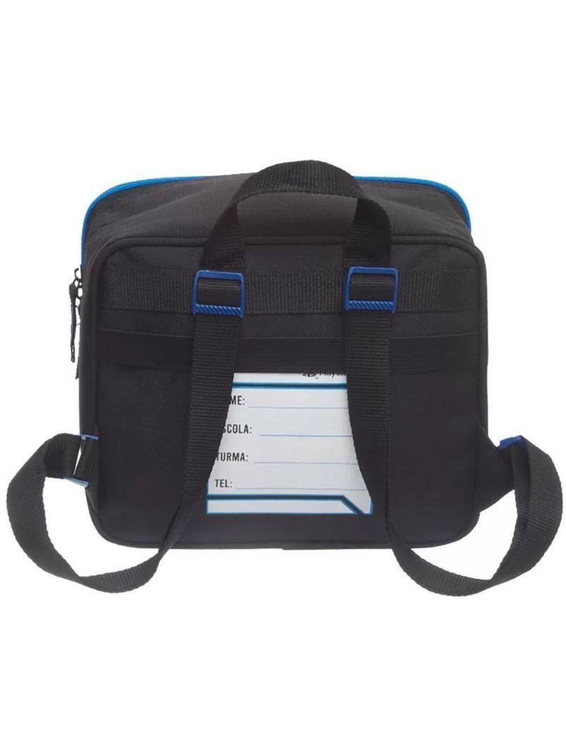 Kit Mochila Costas Lancheira Térmica Infantil Escolar Menino Playstation Game Blue Pacific