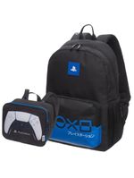 Kit Mochila Costas Lancheira Térmica Infantil Escolar Menino Playstation Game Blue Pacific