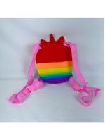 Bolsa Mochila Pop It Infantil Menina De Silicone Unicórnio vermelho