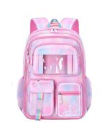 Mochila Escolar De Grande Capacidade Meninas Escola Material Escolar Volta As Aulas Rosa