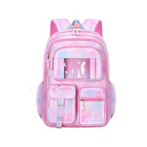 Mochila Escolar De Grande Capacidade Meninas Escola Material Escolar Volta As Aulas Rosa