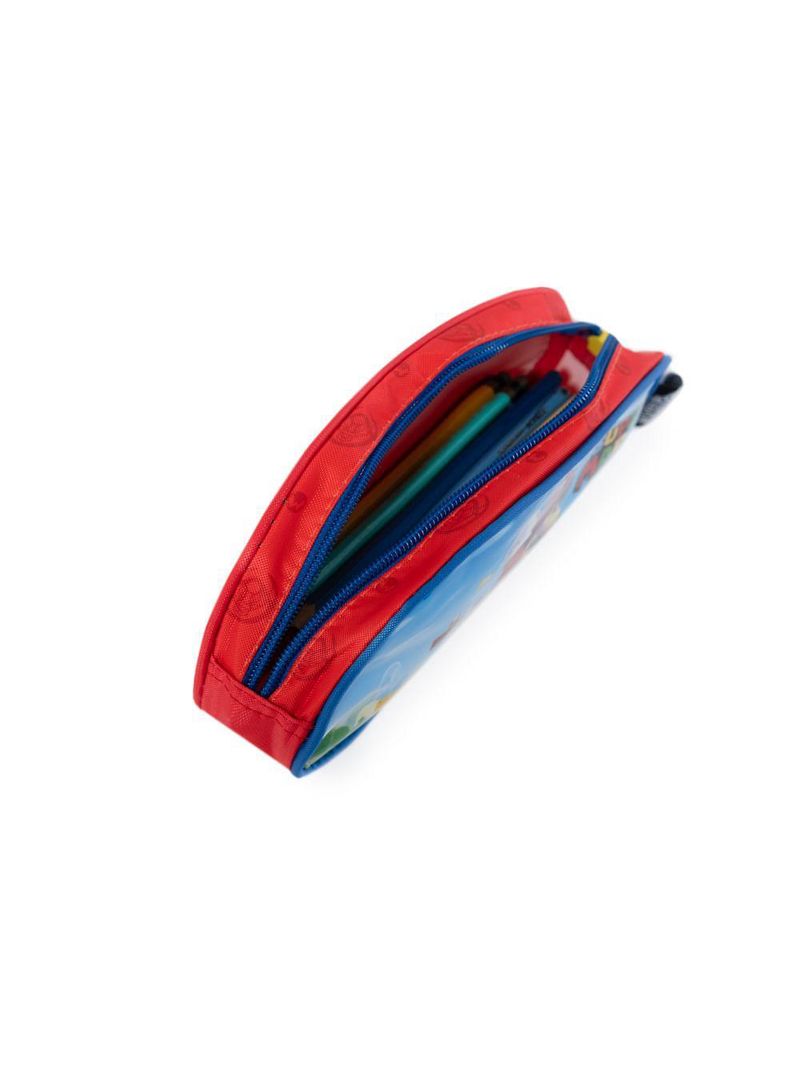 Estojo escolar masculino mario vermelho