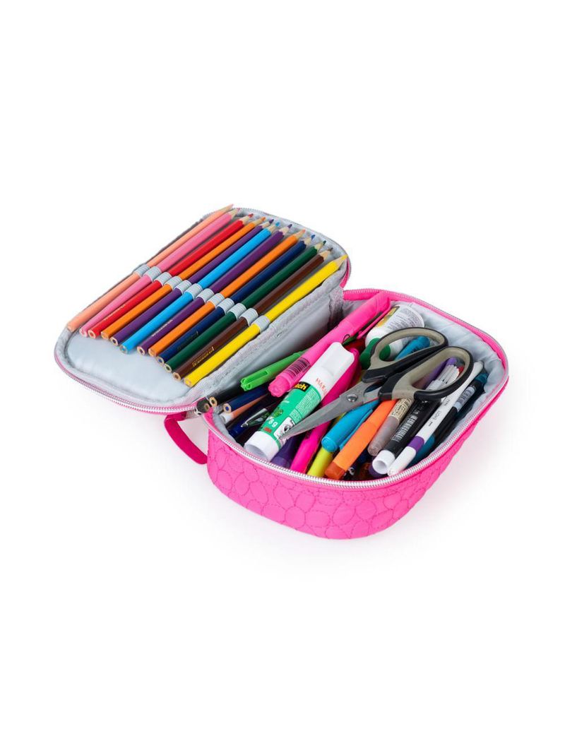 Estojo escolar feminino bg girl rosa