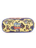 Estojo escolar masculino wood amarelo