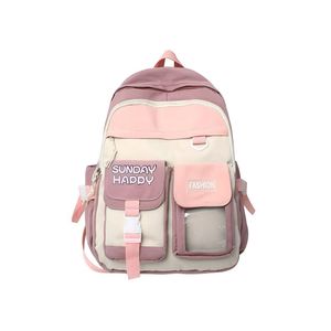 Mochila Juvenil Feminina Passeio Cores: Roxo Com Rosa