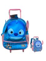 Mochila Escolar Infantil Com Alças Reforçadas Bolsa De Estudos Para Criança Stitch Tsum