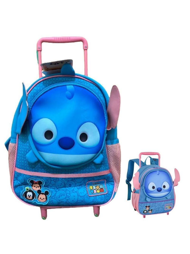 Mochila Escolar Infantil Com Alças Reforçadas Bolsa De Estudos Para Criança Stitch Tsum
