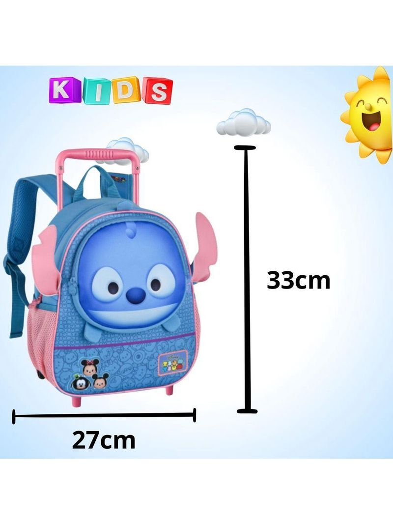 Mochila Escolar Infantil Com Alças Reforçadas Bolsa De Estudos Para Criança Stitch Tsum