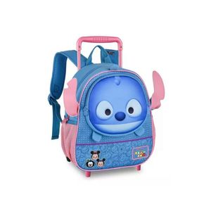 Mochila Infantil Com Rodinhas Stitch Tsum Escolar Volta As Aulas