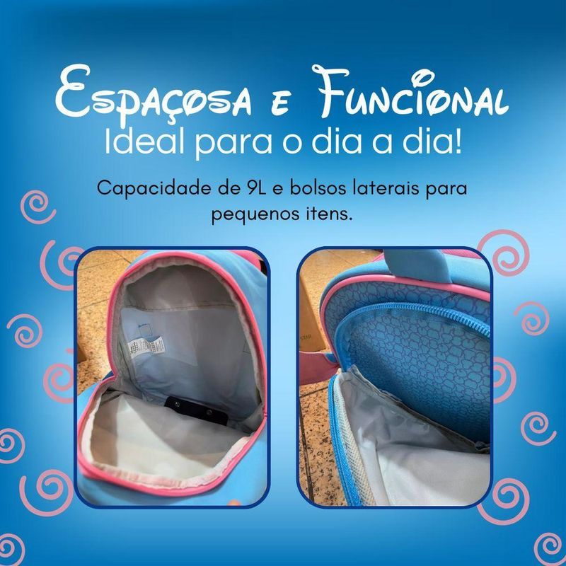 Mochila Infantil Com Rodinhas Stitch Tsum Escolar Volta As Aulas