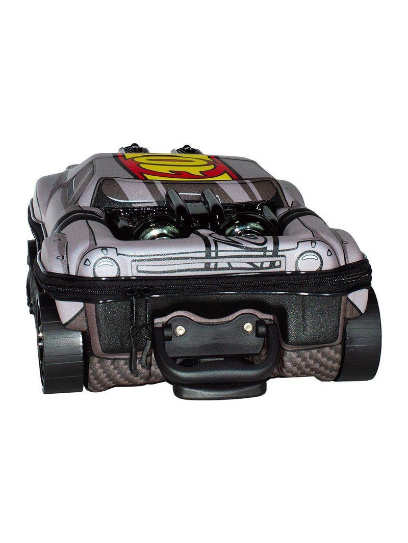 Mala Infantil 3+ Pre Escola Creche Menino Night Shifter 3d Com Rodinhas Cor Cinza