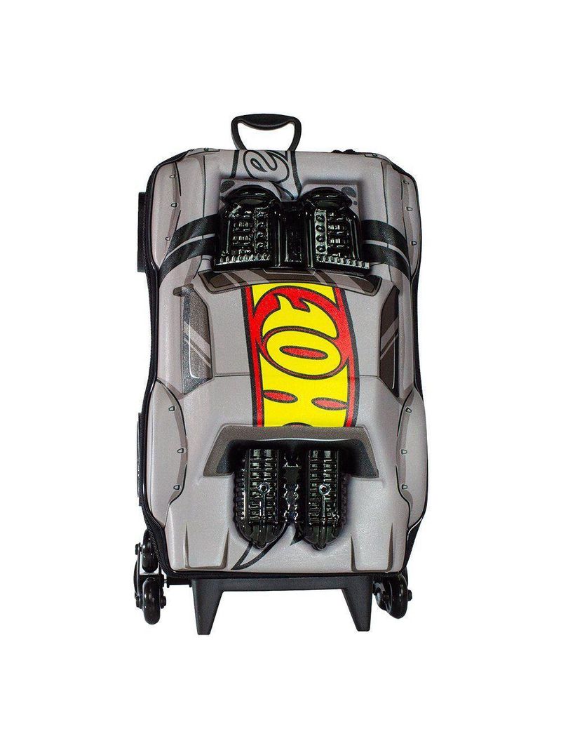 Mala Infantil 3+ Pre Escola Creche Menino Night Shifter 3d Com Rodinhas Cor Cinza