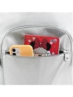 Mochila feminina perolada 23j prata