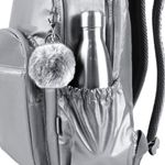 Mochila feminina perolada 23j prata