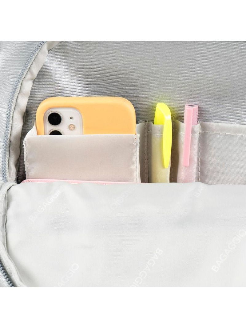Mochila feminina perolada 23j prata