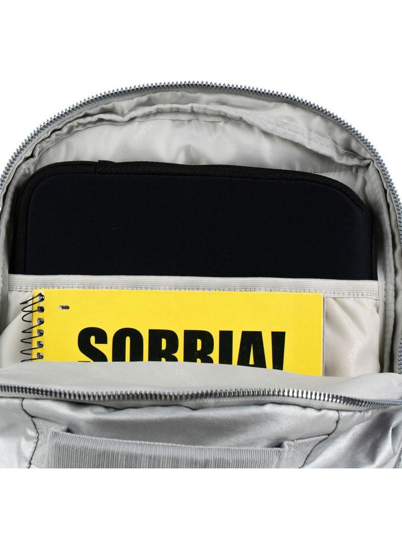 Mochila feminina perolada 23j prata