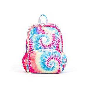 Mochila feminina tie dye espiral branca