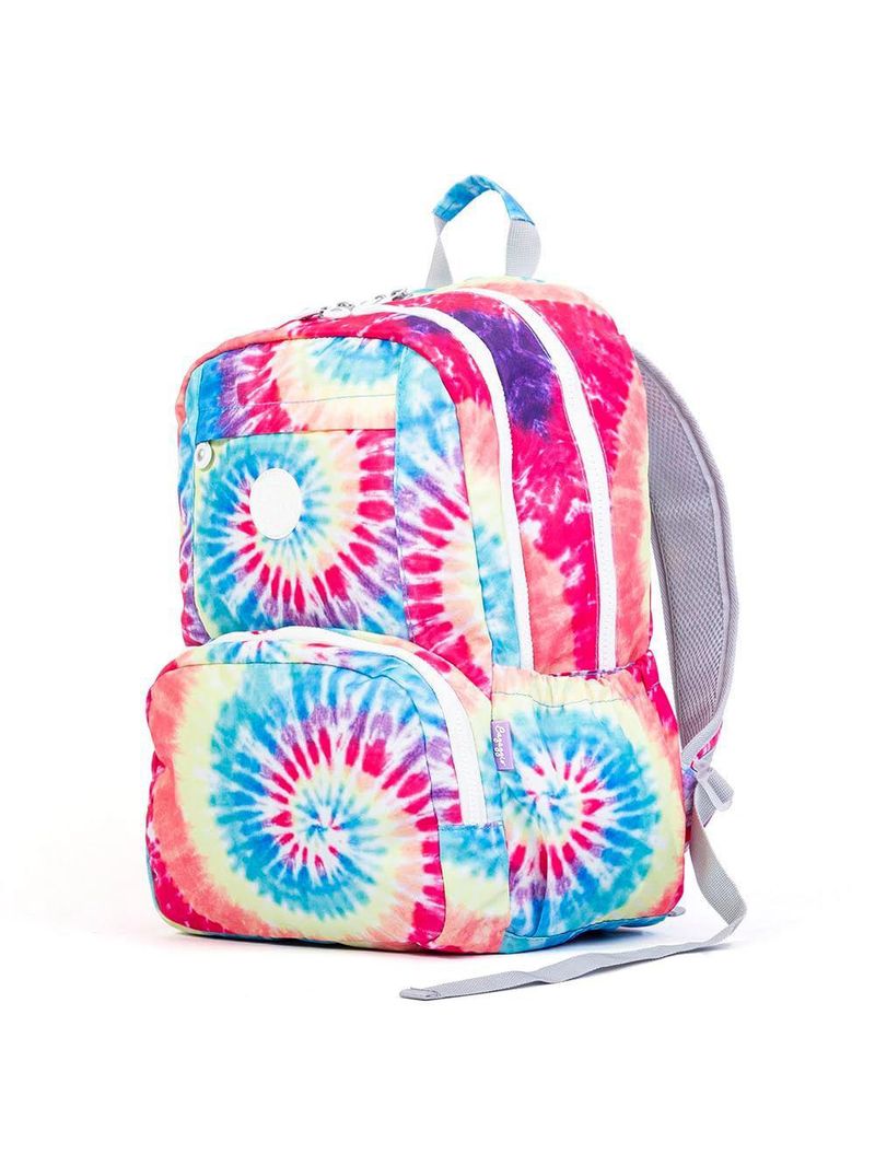 Mochila feminina tie dye espiral branca