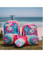 Mochila feminina tie dye espiral branca