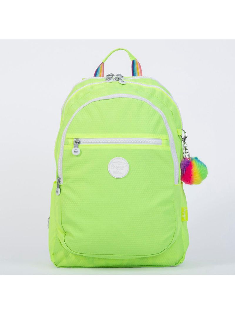Mochila feminina colmeia neon amarela