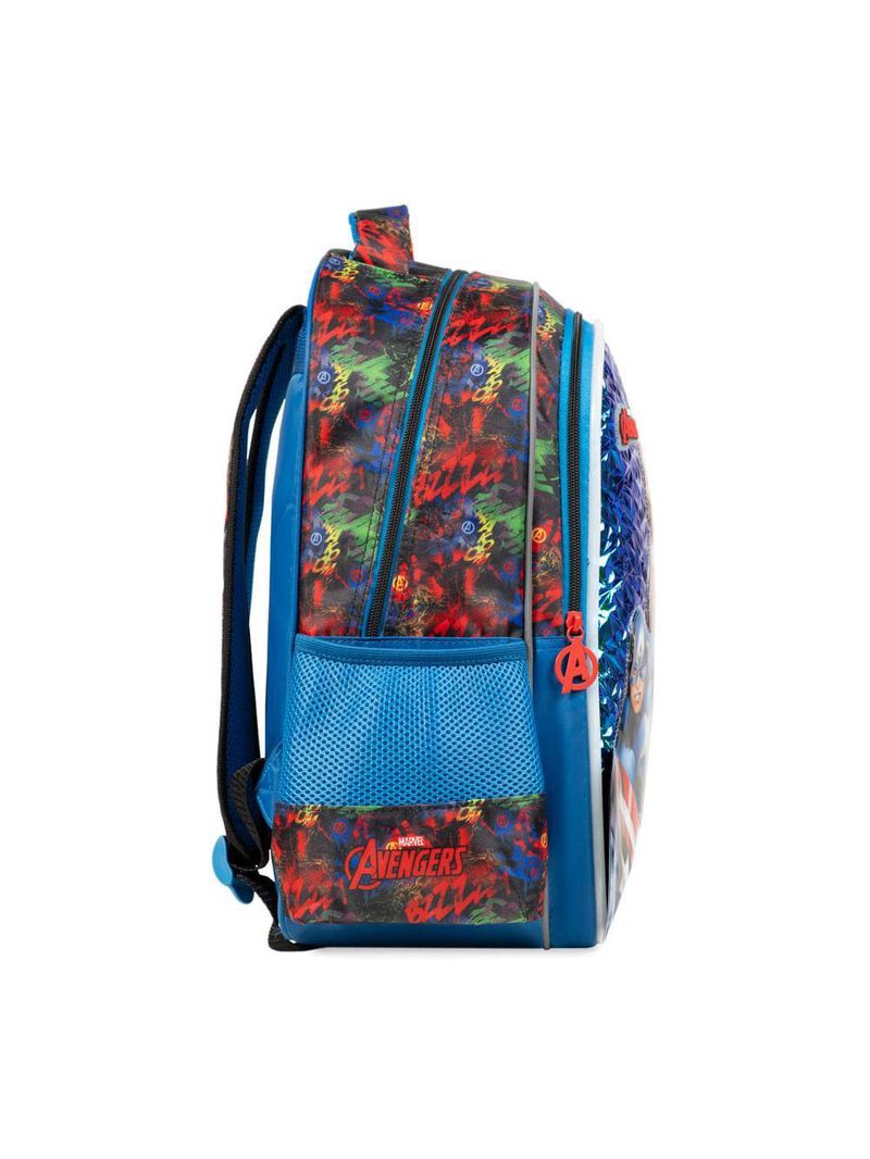 Mochila escolar masculina infantil vingadores preta