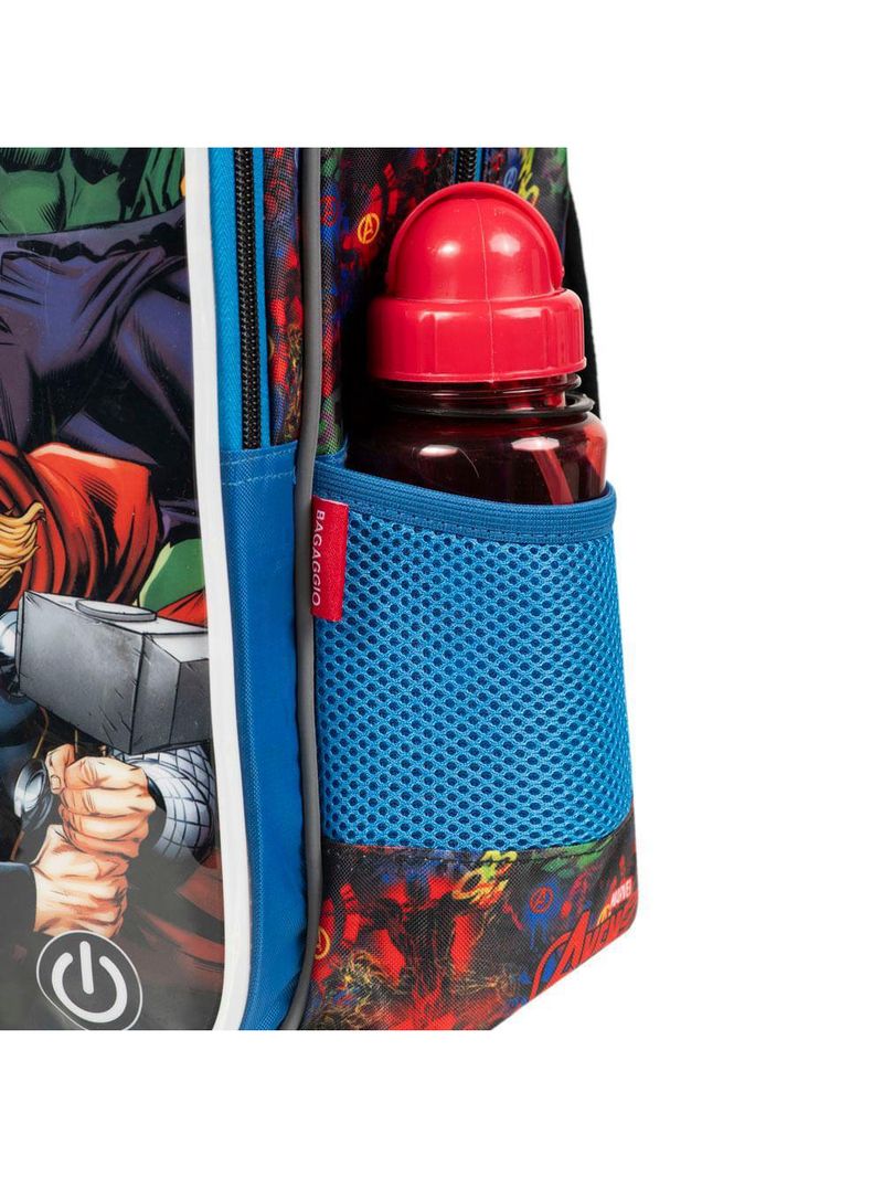 Mochila escolar masculina infantil vingadores preta