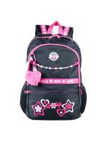 Mochila escolar feminina juvenil bg joy preta