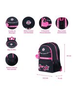 Mochila escolar feminina juvenil bg joy preta
