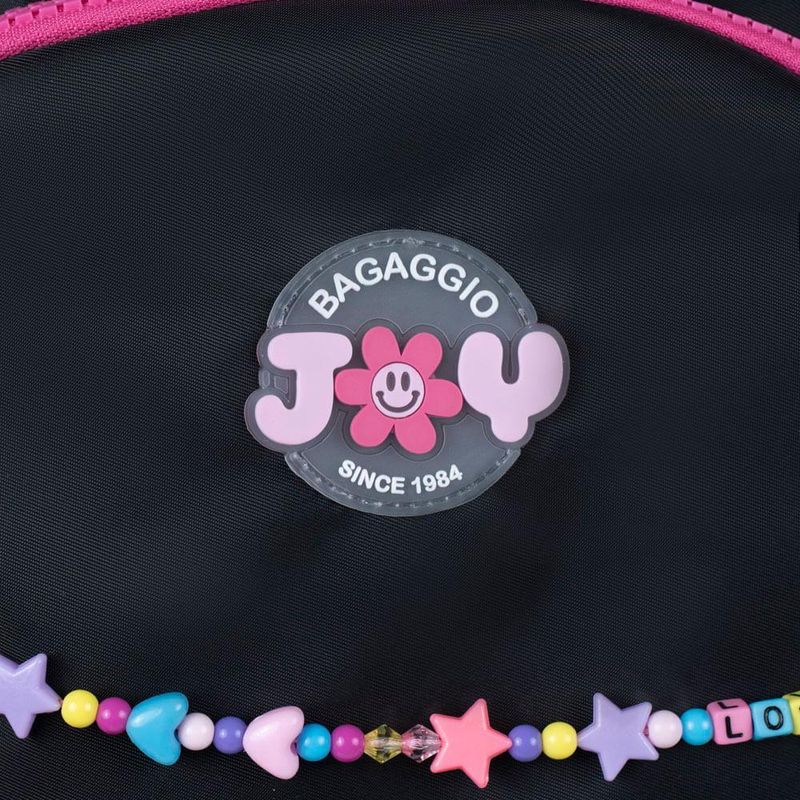 Mochila escolar feminina juvenil bg joy preta