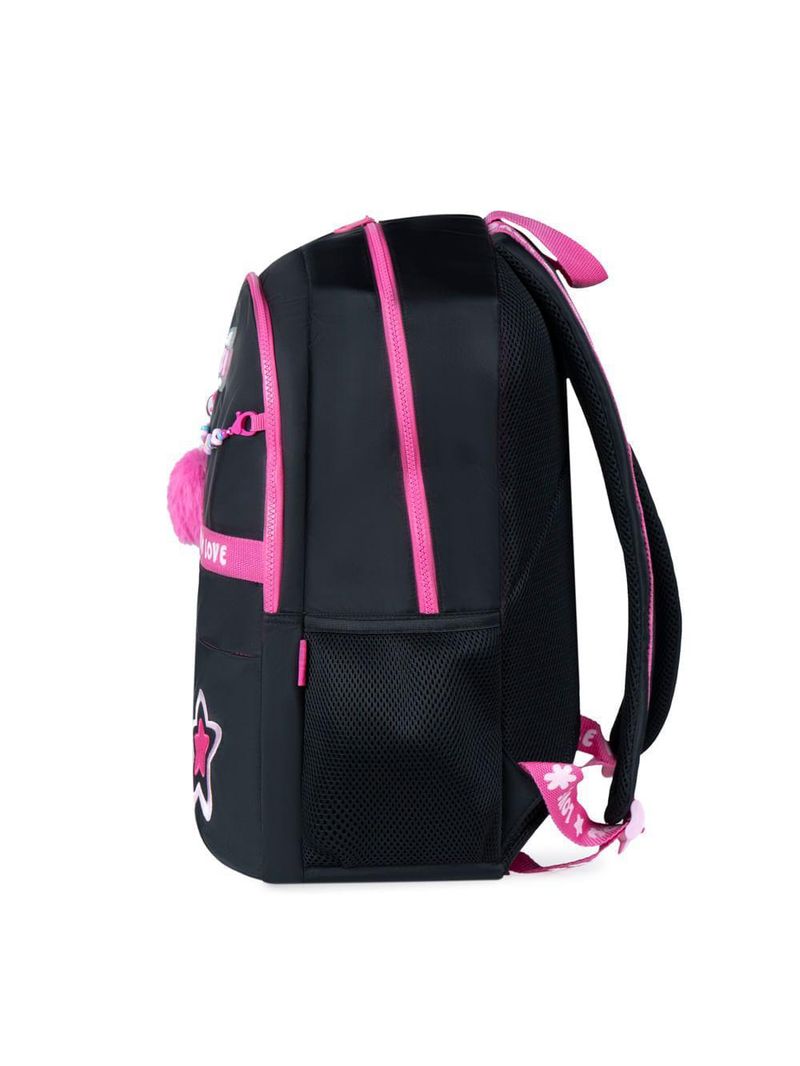 Mochila escolar feminina juvenil bg joy preta