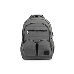 Mochila escolar masculina juvenil color block cinza