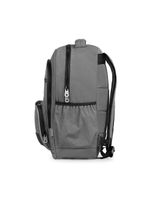 Mochila escolar masculina juvenil color block cinza