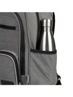 Mochila escolar masculina juvenil color block cinza