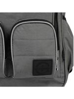 Mochila escolar masculina juvenil color block cinza