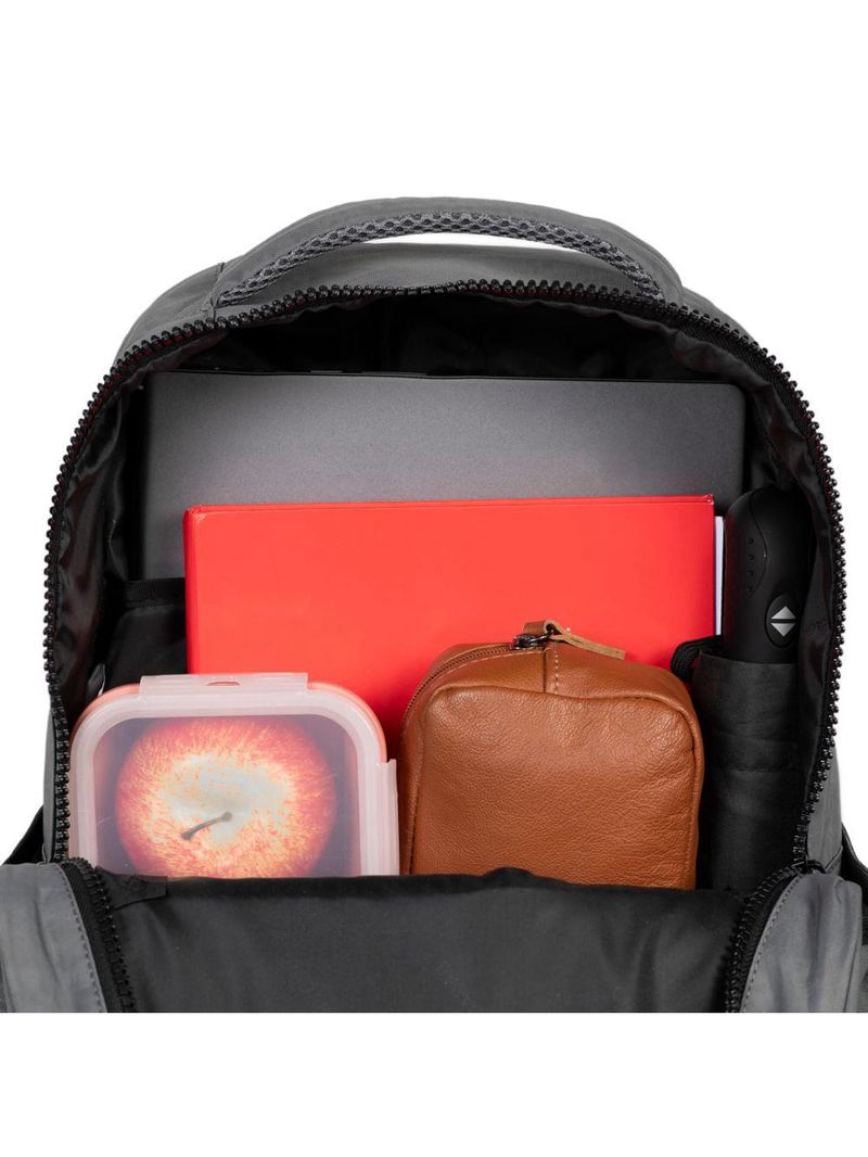 Mochila escolar masculina juvenil color block cinza