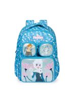 Mochila escolar infanto-juvenil feminina frozen bloom azul claro