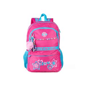 Mochila escolar feminina infanto juvenil bg joy rosa
