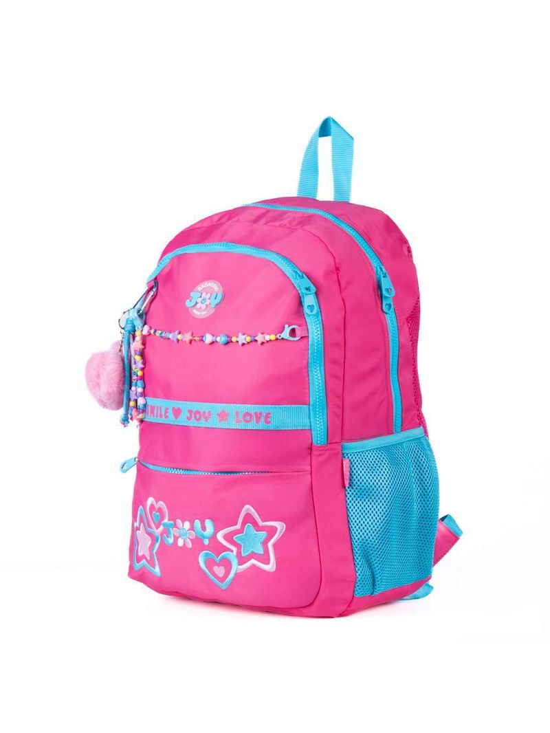 Mochila escolar feminina infanto juvenil bg joy rosa