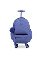 Mochila escolar feminina de 4 rodinhas pop fun ii azul